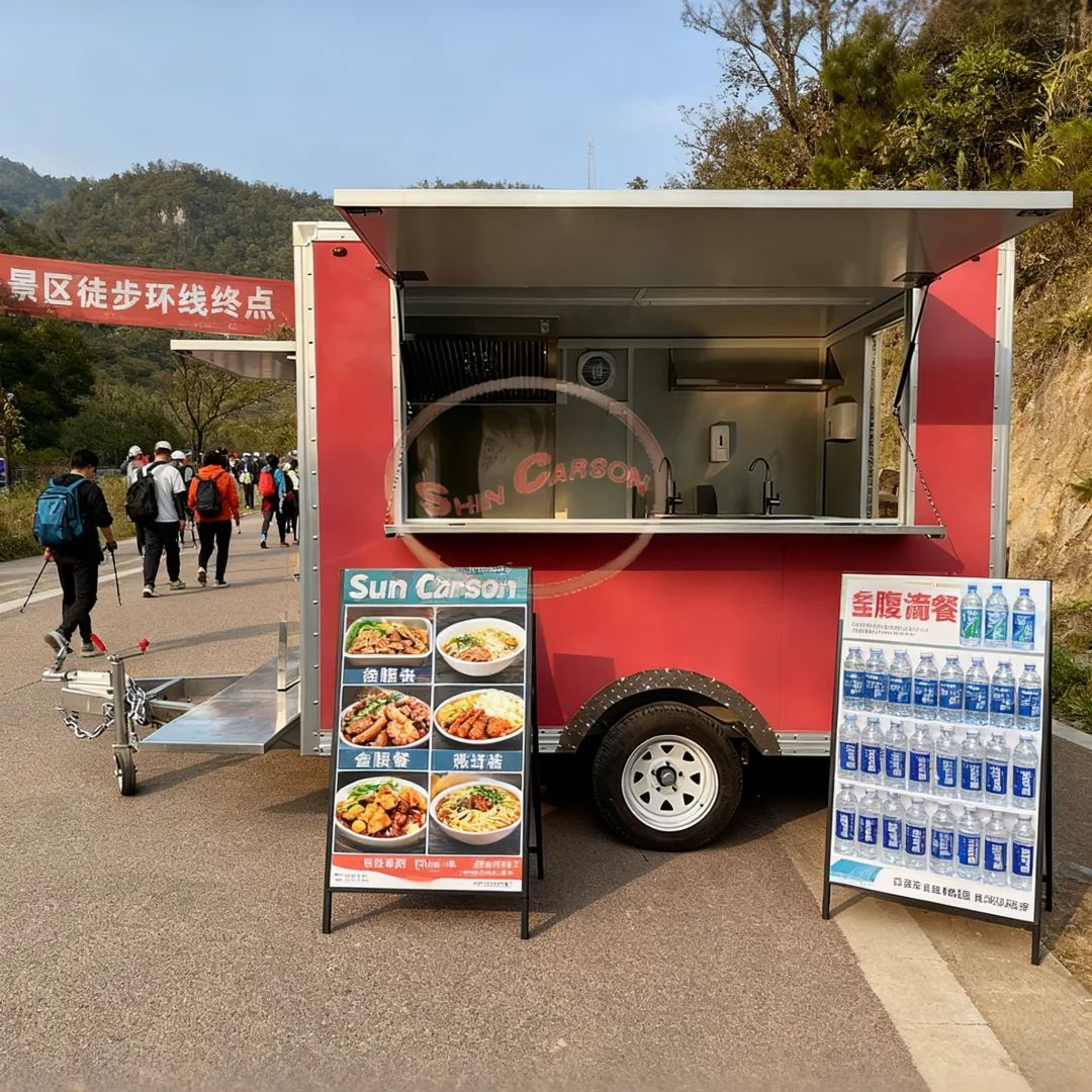 Food & Snacks Coloring - Fiberglass Mobile Food Trailer Stainless Steel