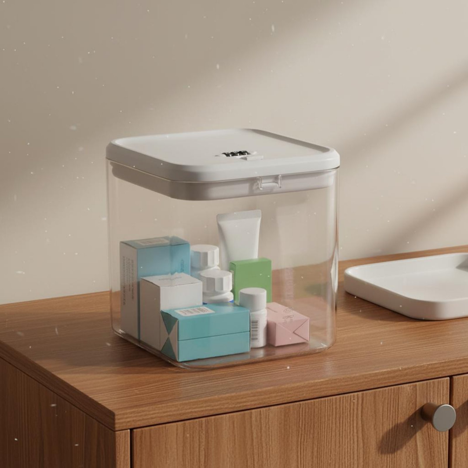 Food & Snacks Coloring - Clear Lockable Box Versatile Lockable Storage