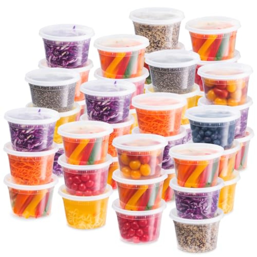 Food Packed Snacks - Plastic Deli Food Storage Containers With