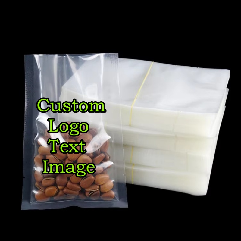 Food Snacks Logos - 100PCS Open Top Clear Vacuum Plastic