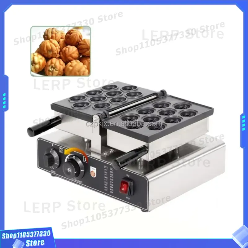 Food Snacks Restaurant - Commercial Walnut Shape Bread Maker 110V