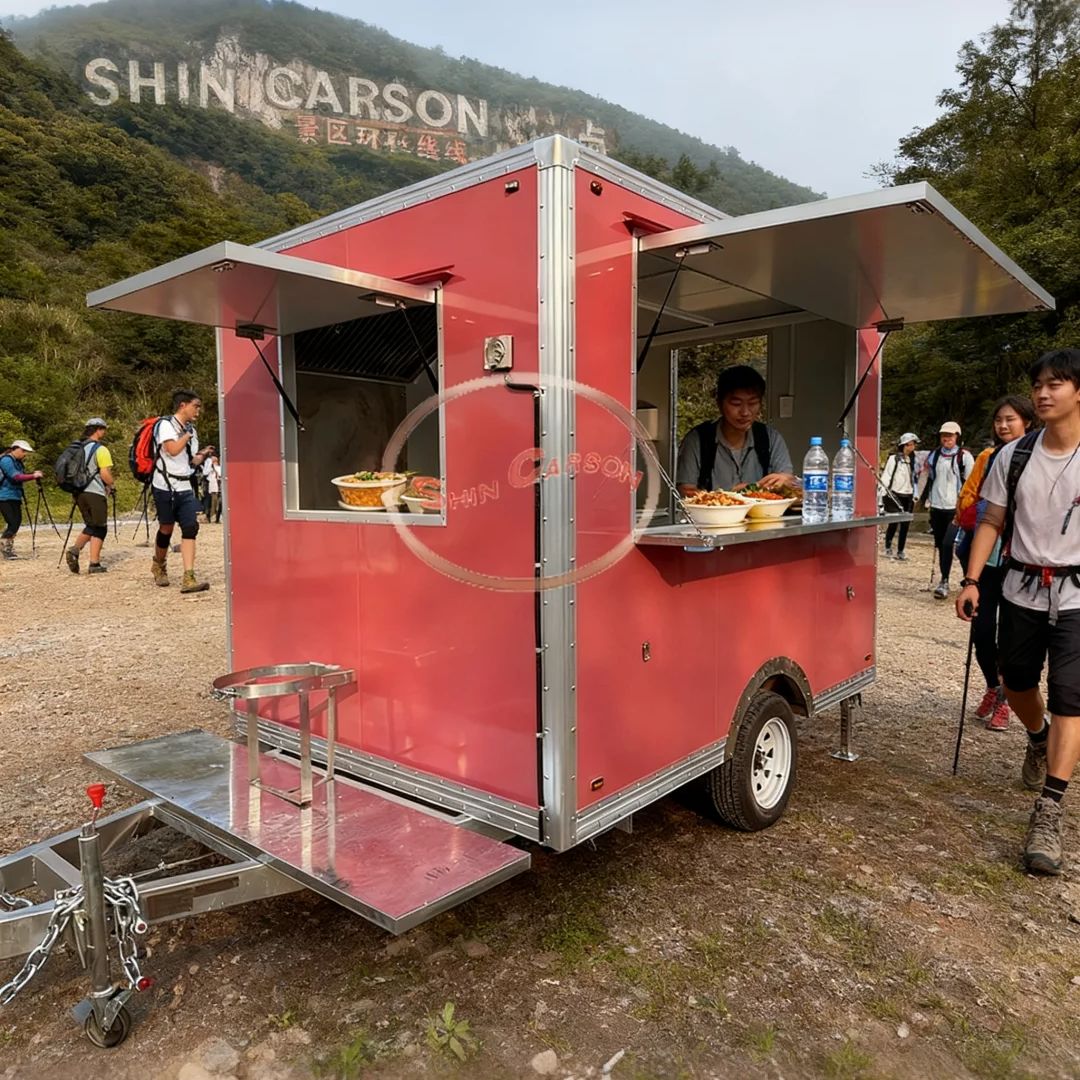 Fiberglass Mobile Food Trailer - Food & Snacks Coloring review and price