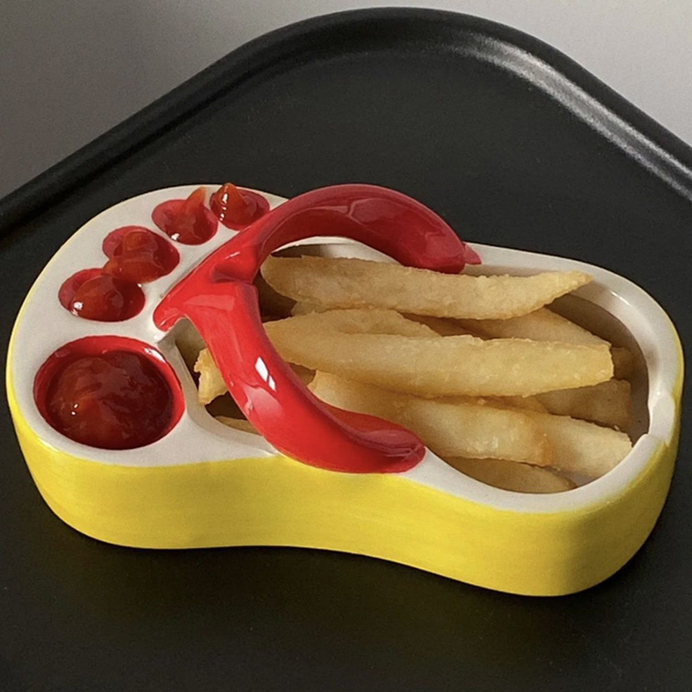 Novel French Fries Plate Creat - Food Snacks Restaurant review and price