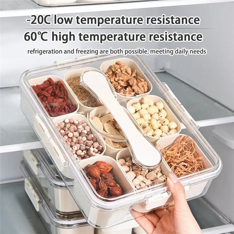 9 Compartments Divided Serving - Food Snacks Candy review and price
