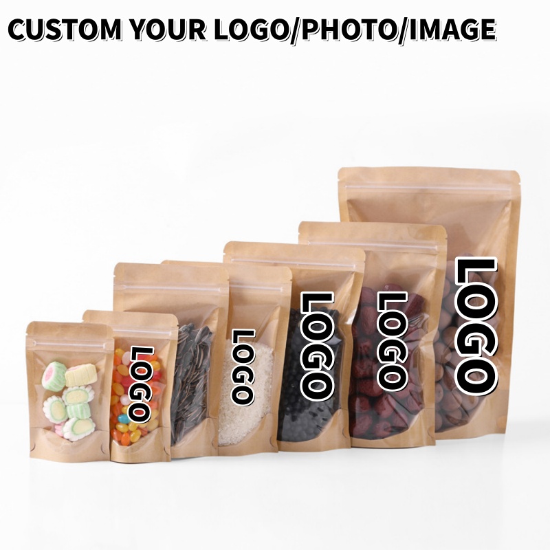 100PCS Clear Front Stand Up Kr - Food Snacks For Christmas review and price