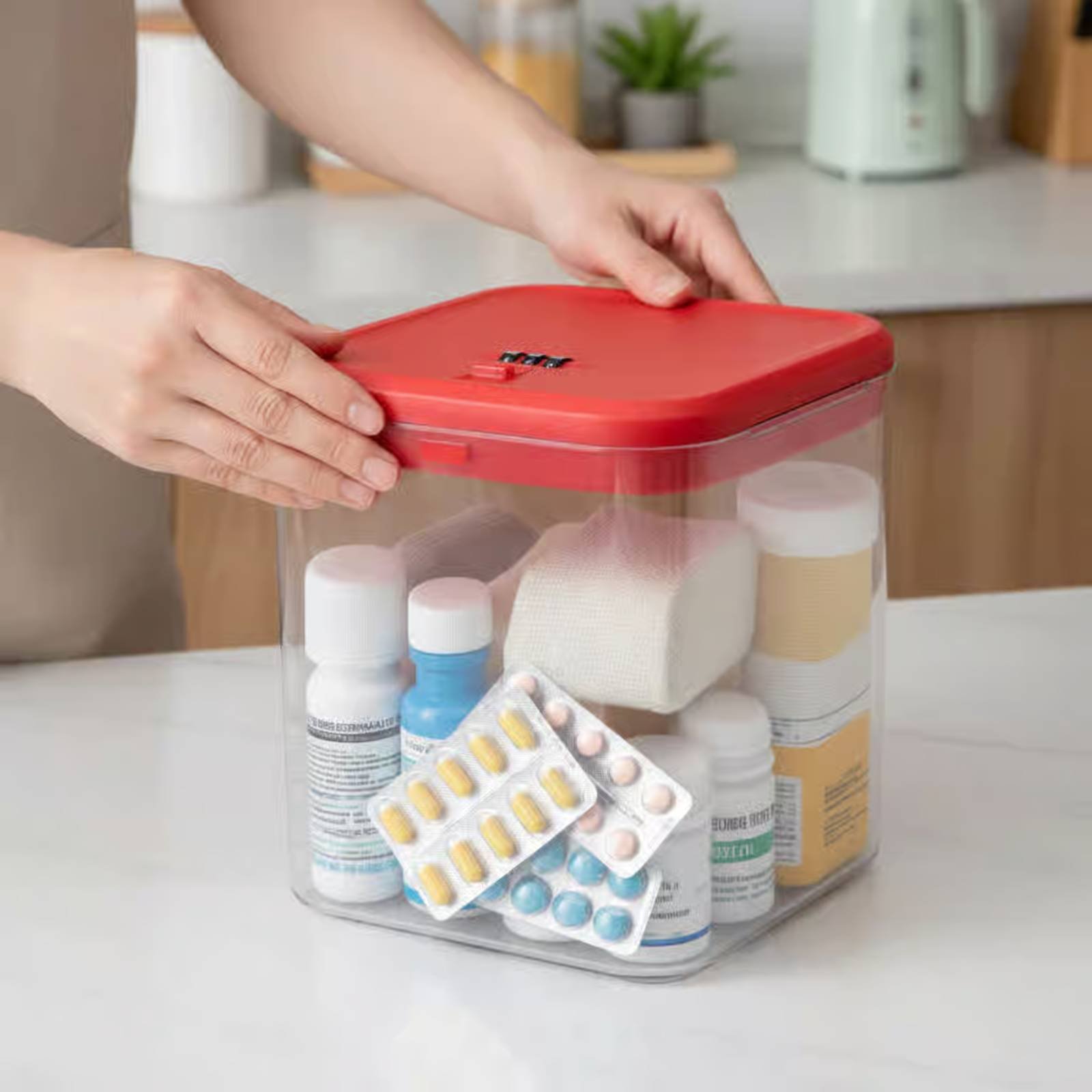 Clear Lockable Box Versatile L - Food & Snacks Coloring review and price