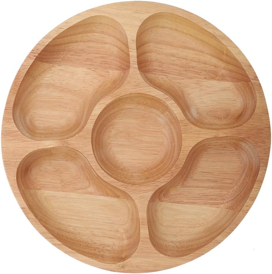 5 Sectional Tray, Wooden Divid - Food Snacks Candy review and price