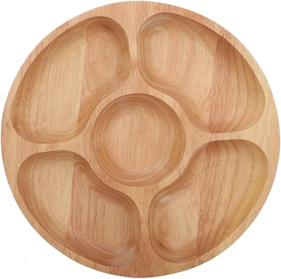 5 Sectional Tray, Wooden Divid - Food Snacks Candy review and price