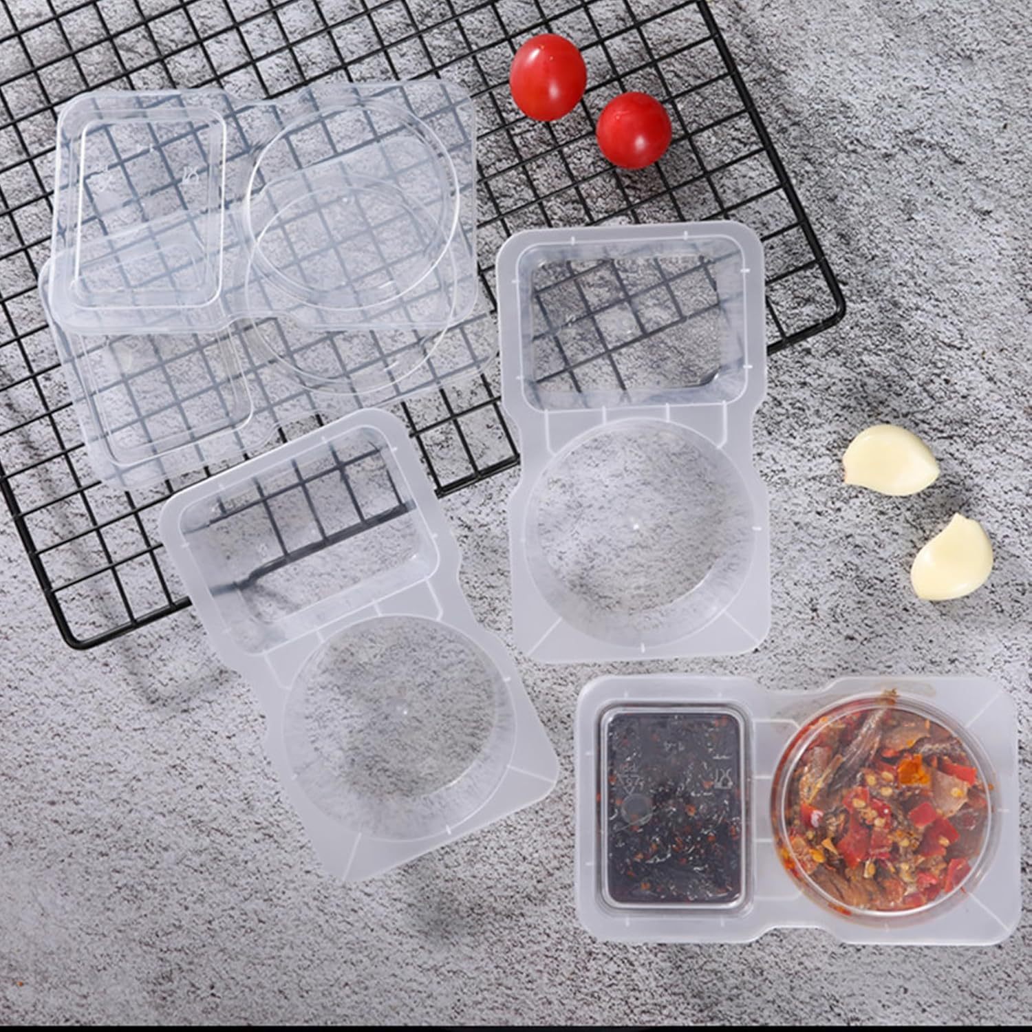 2-compartment Disposable Clear - Food Packed Snacks review and price