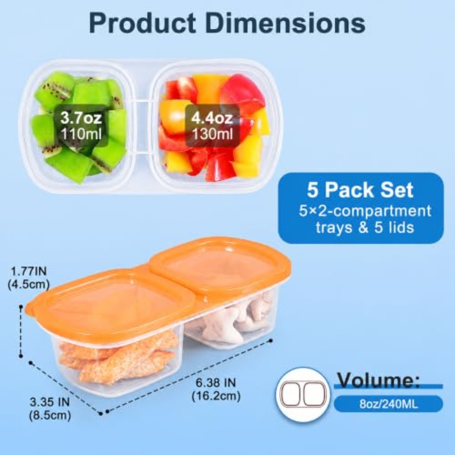 5-Pack Reusable Snack Containe - Food Packed Snacks review and price