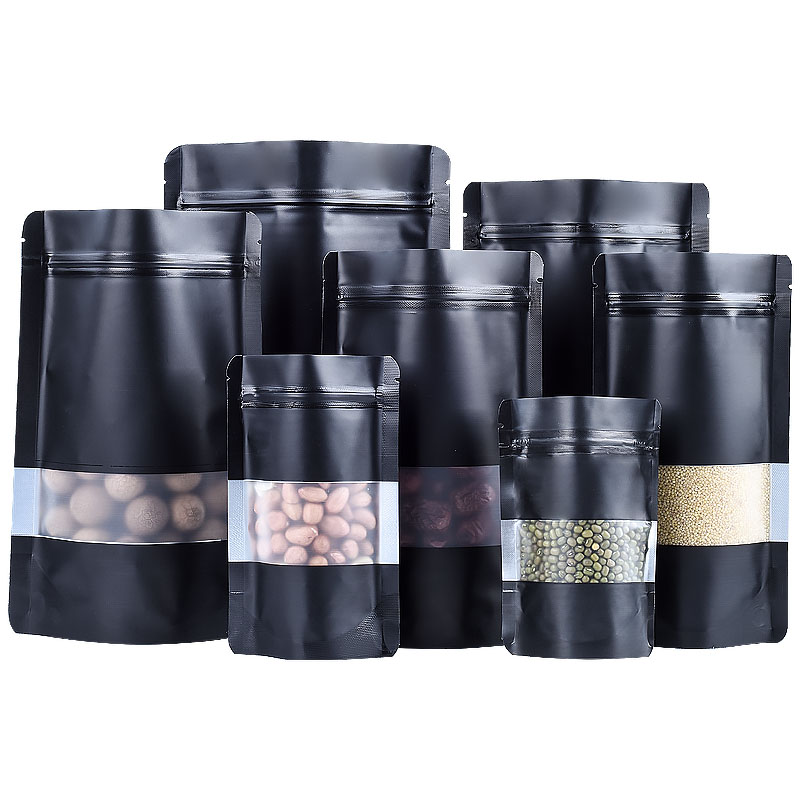100PCS Stand-up Matte Black Al - Food Snacks For Christmas review and price