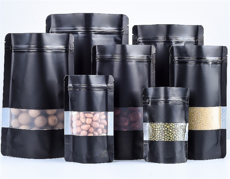 100PCS Stand-up Matte Black Al - Food Snacks For Christmas review and price