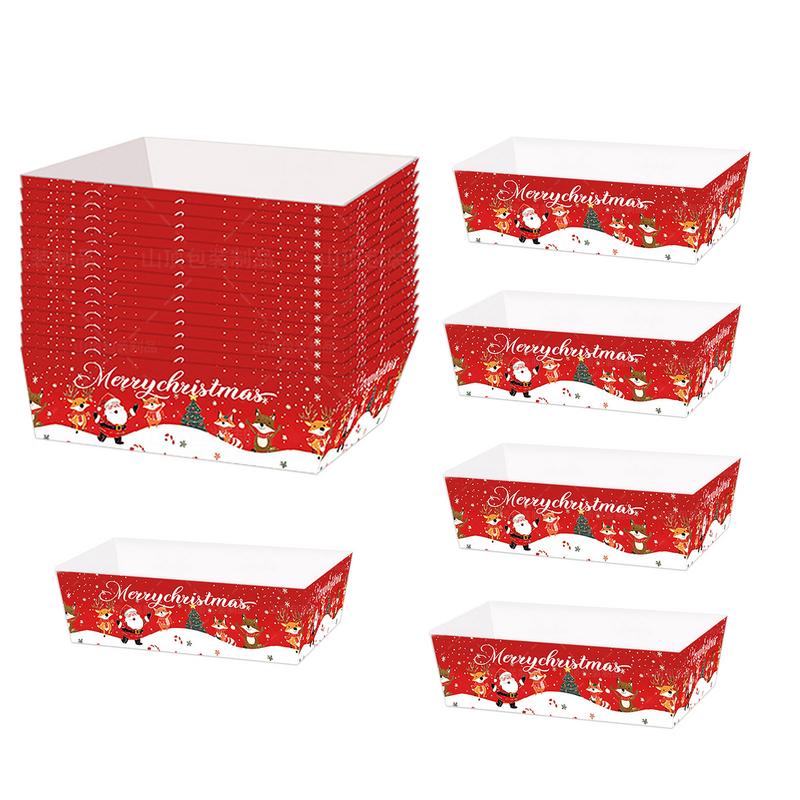 Christmas Paper Food Tray Chri - Food Snacks For Christmas review and price