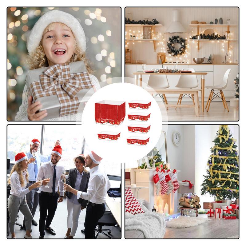 Christmas Paper Food Tray Chri - Food Snacks For Christmas review and price