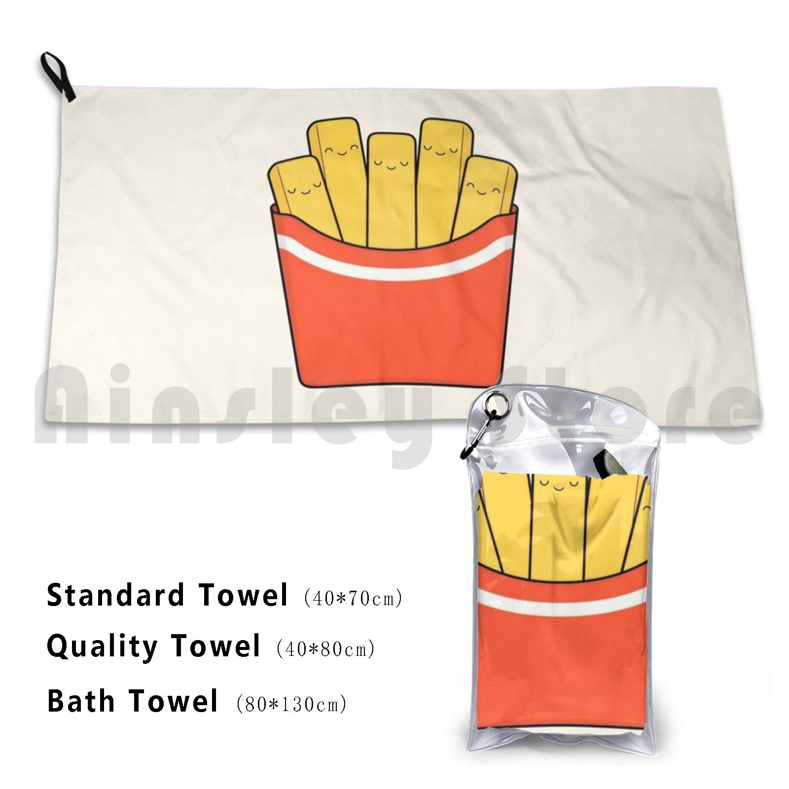 Best Fries Bath Towel Beach Cu - Yummy Food Snacks review and price