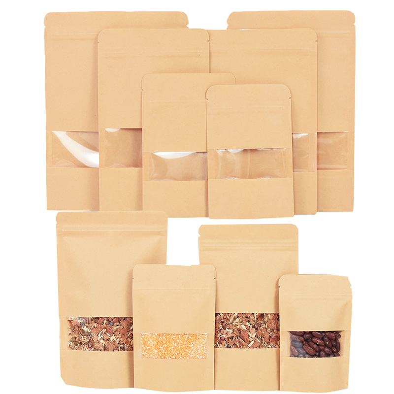 20/50pcs Kraft Paper Zip Lock  - Food Snacks For Christmas review and price