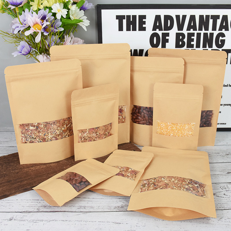 20/50pcs Kraft Paper Zip Lock  - Food Snacks For Christmas review and price