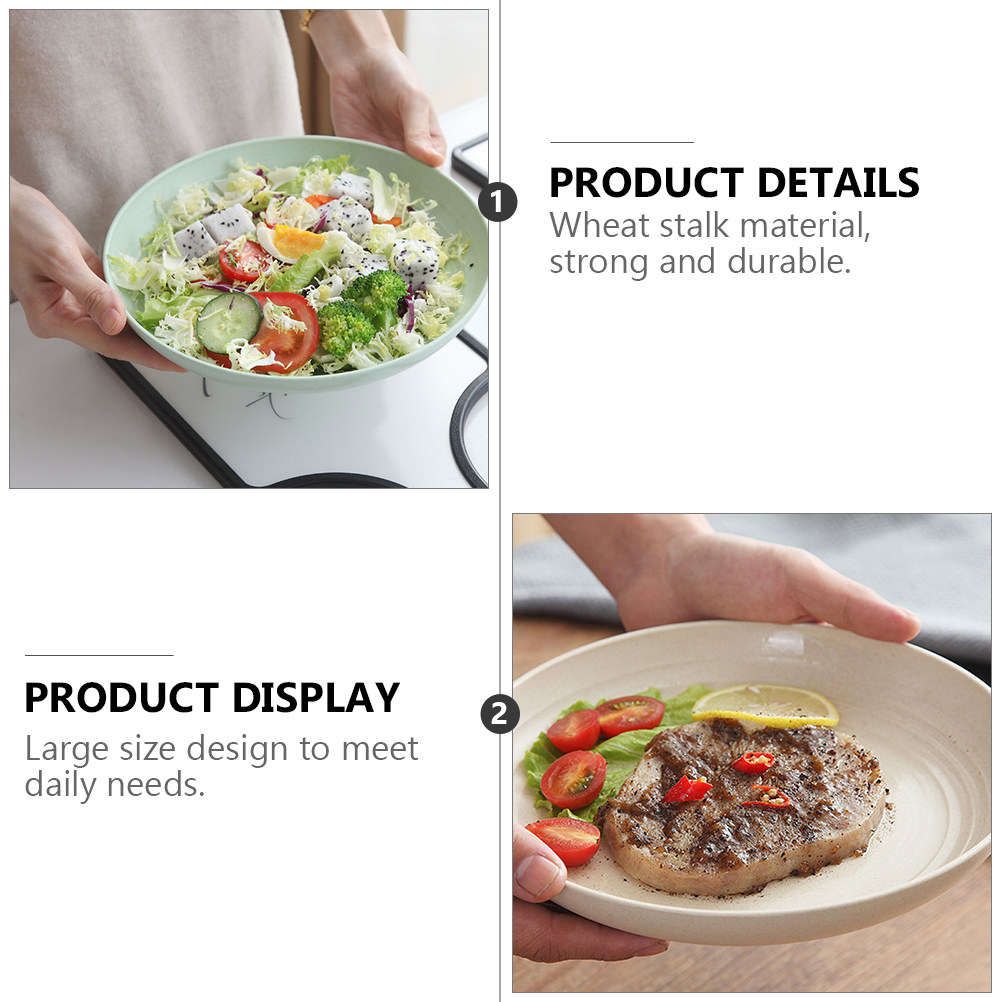4Pcs Wheat Stalk Meal Plate Ex - Food Snacks Restaurant review and price