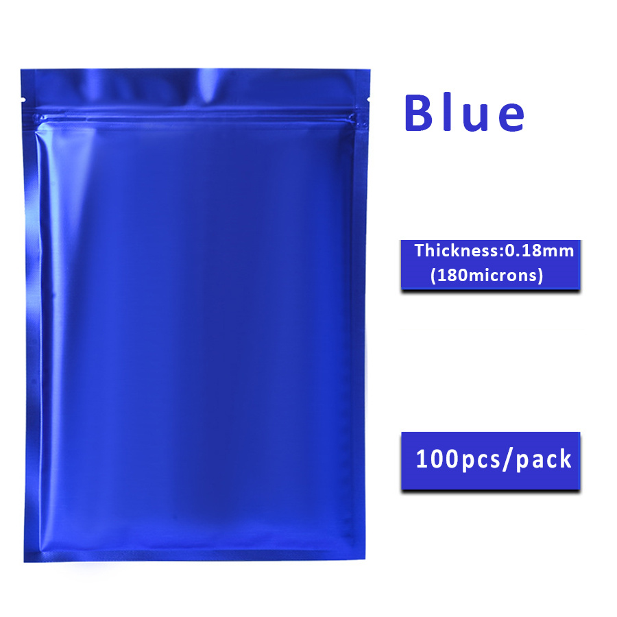 100pcs Matte Blue Foil Zipper  - Food Packed Snacks review and price