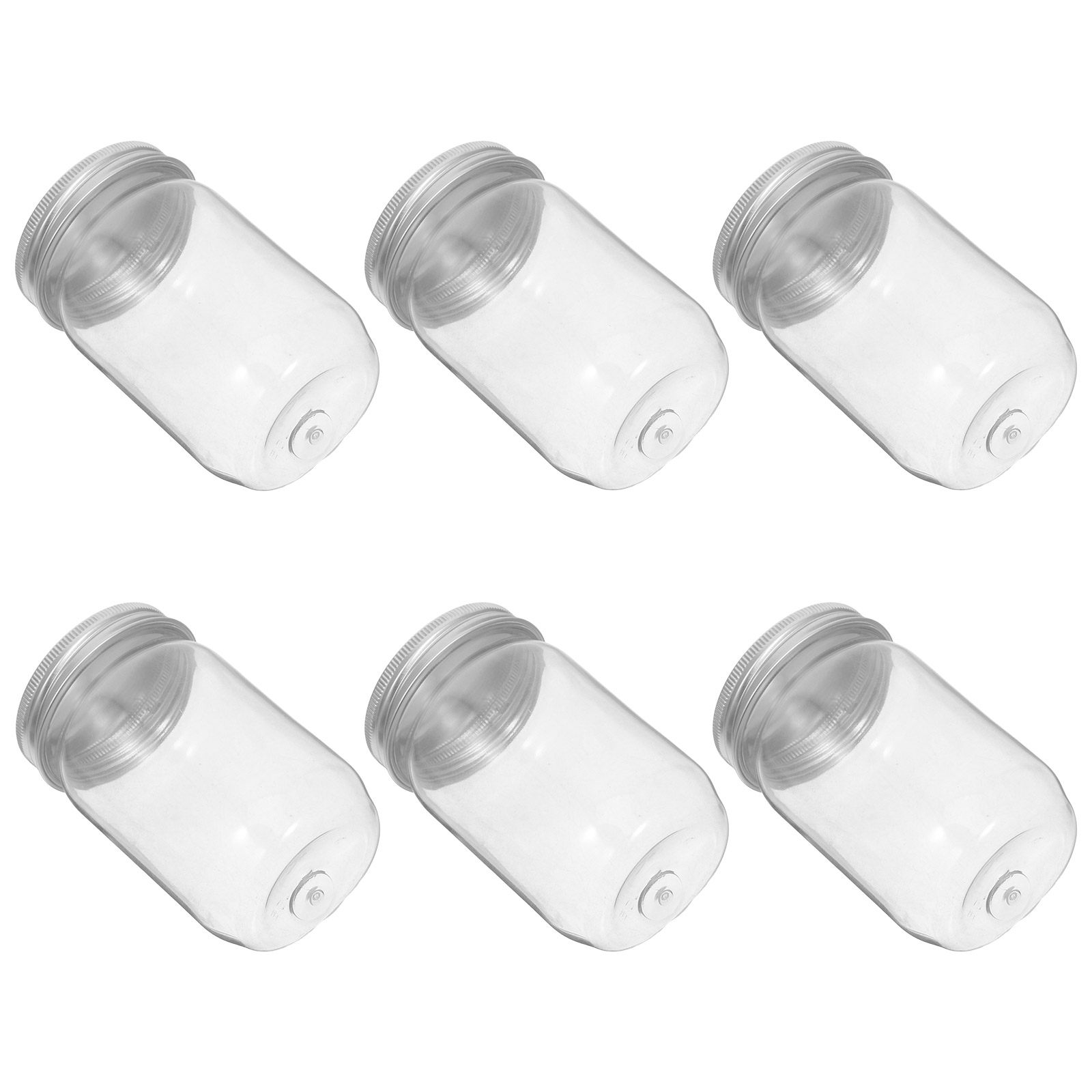 6Pcs Clear Plastic Mason Jars  - Food Snacks Candy review and price