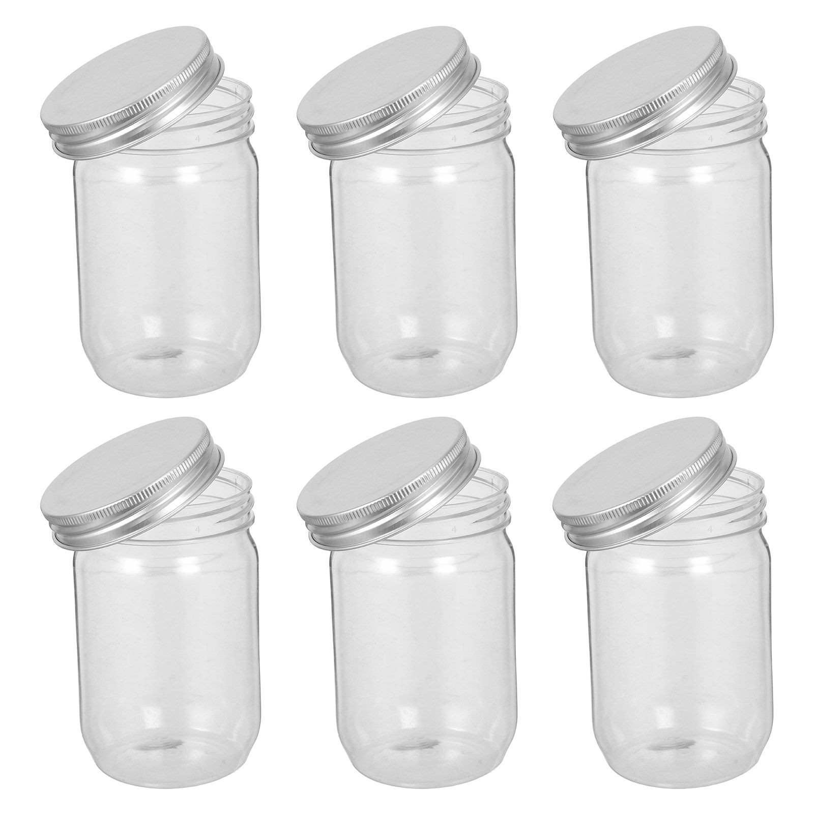 6Pcs Clear Plastic Mason Jars  - Food Snacks Candy review and price