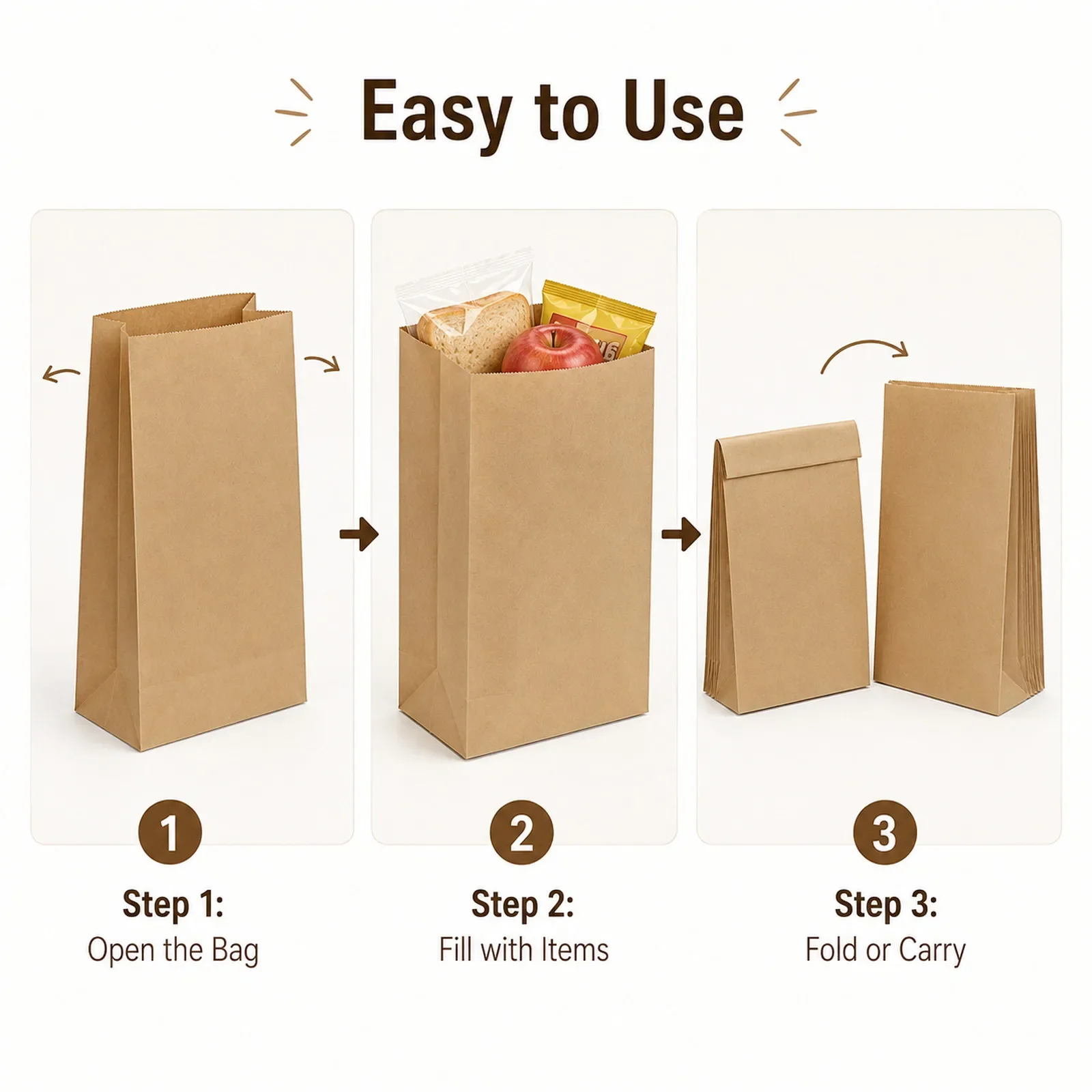 10-30Pcs Small Brown Kraft Pap - Food Snacks For Christmas review and price